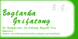 boglarka grifatong business card